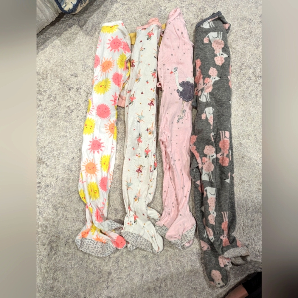 4 Adorable 12-month pajamas,